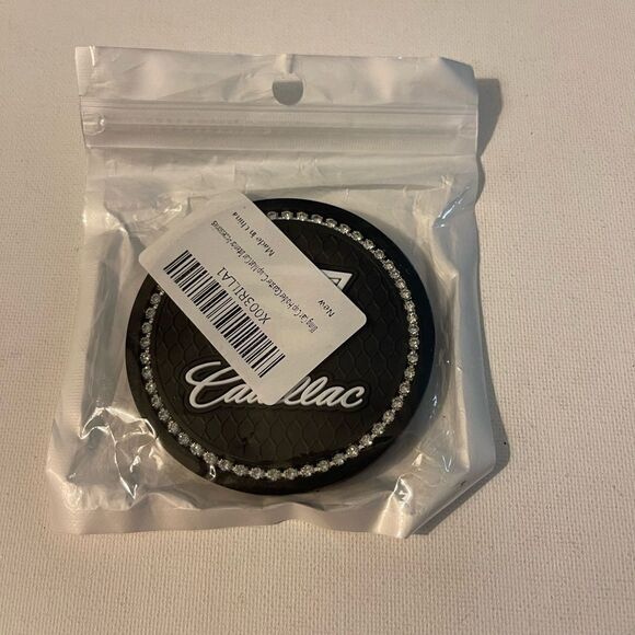 Cadillac Car Cup Holder Coasters with bling set of 2 NWT - Picture 4 of 4
